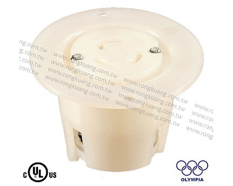NEMA L5-15 Flanged outlet locking receptacle
